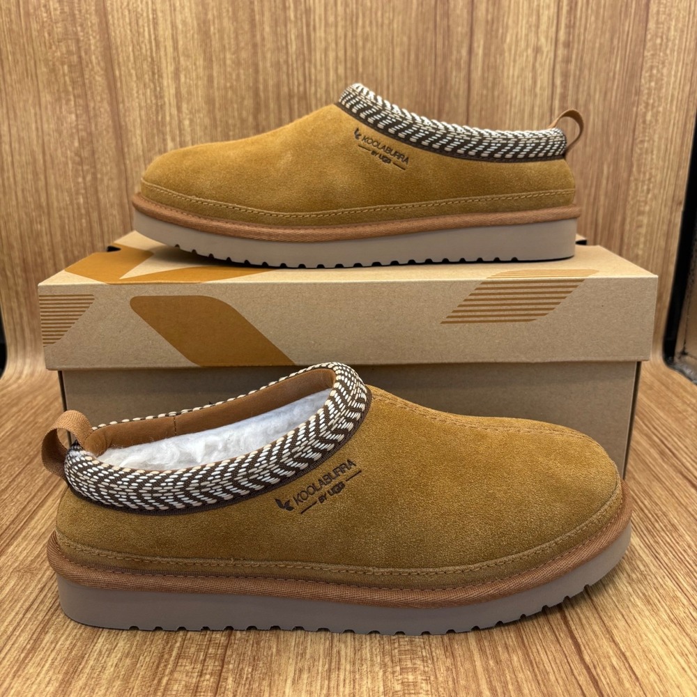 Koolaburra by UGG Burree Slippers Women 7 Chestnut NEW Suede Mules